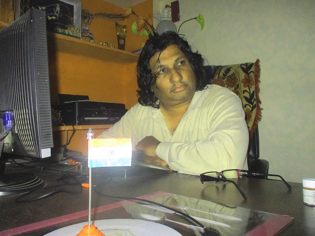 Arun Kushwaha on his Desk